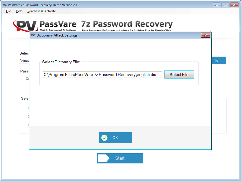 Dictionary Attack options